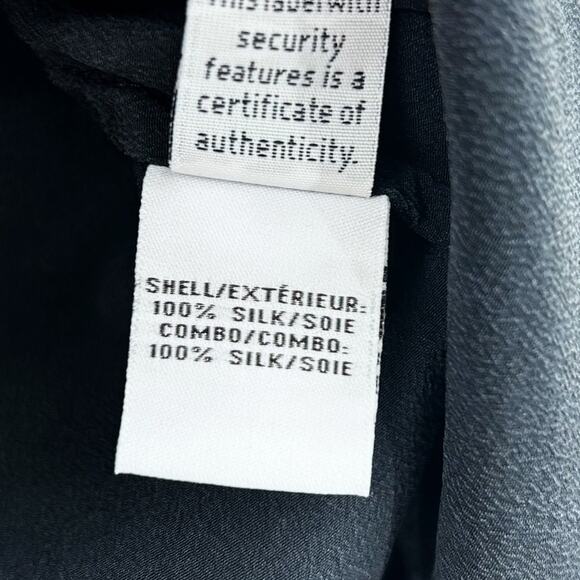 Diane von Furstenberg DVF Liva Colorblock Black White Silk Top Blouse Womens XS - Picture 10 of 13